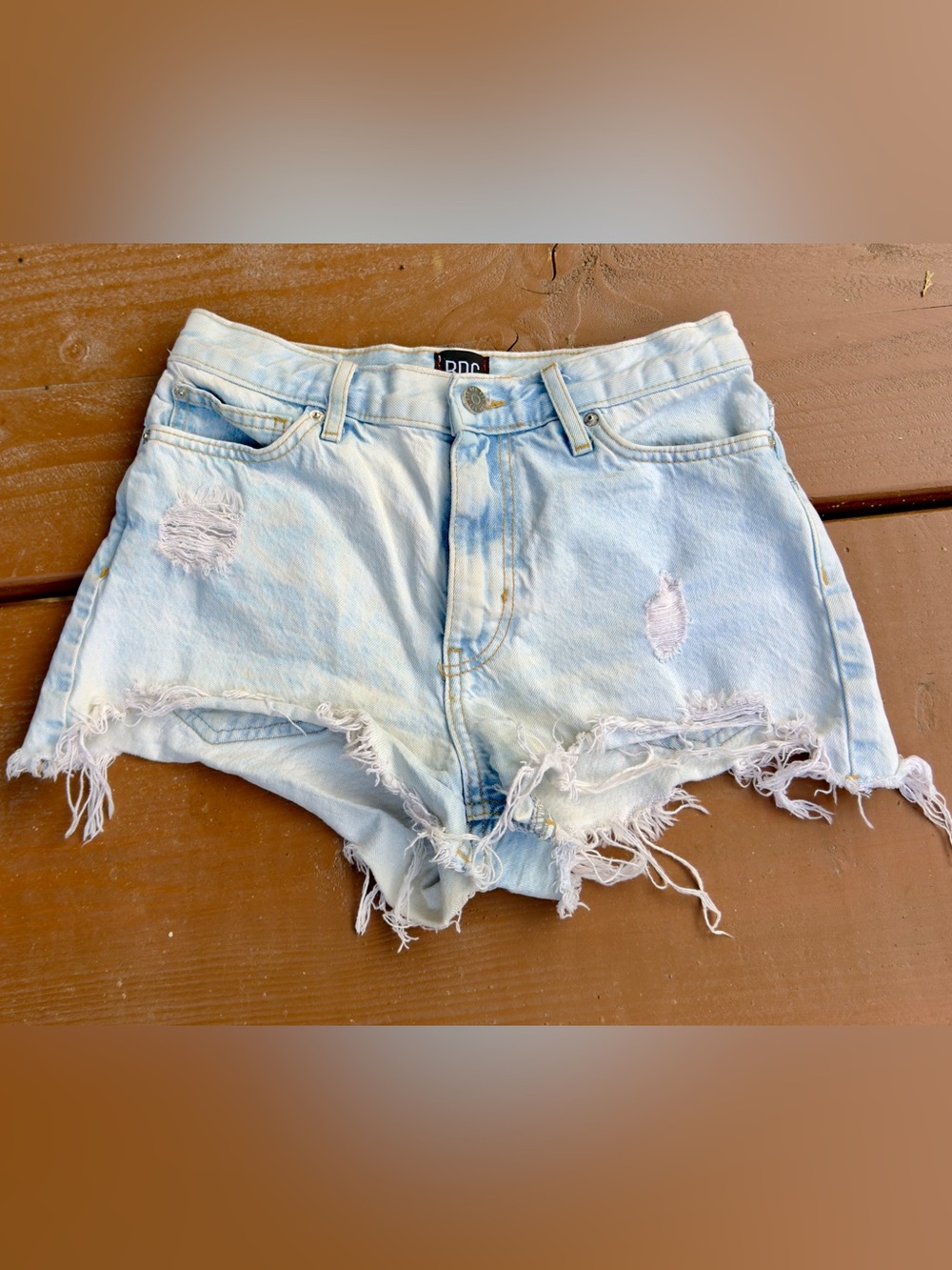 Urban Outfitters BDG Light Wash Distressed Denim Shorts